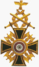 Deutscher Orden 1. Klasse, 1. Stufe - Goldenes Kreuz mit Lorbeerkranz und Schwertern